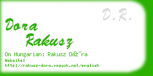 dora rakusz business card